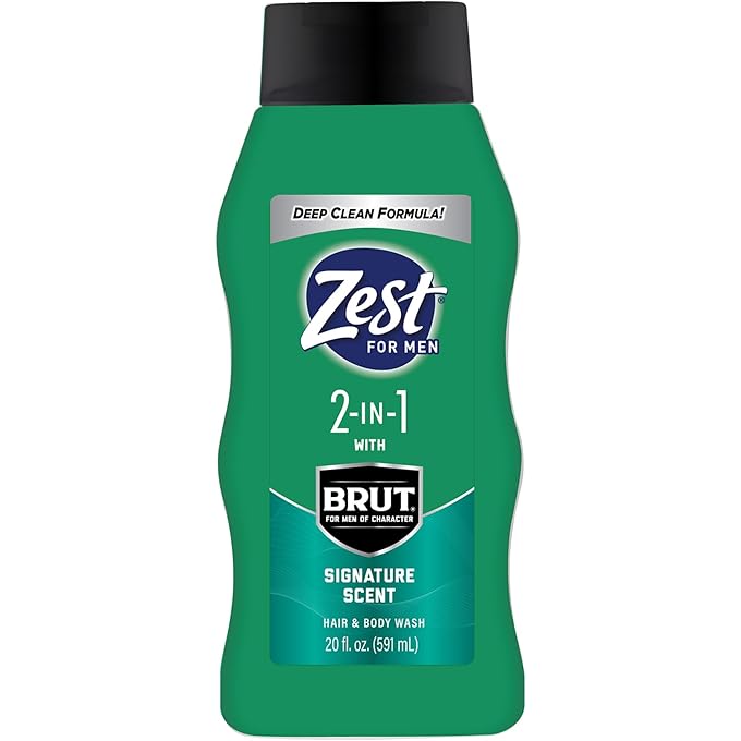 Zest Mens 2-in-1 Body Wash - Body Wash for Men - Cleanses Hair and Body - Refreshing Scent - Hydrating Body Soap - Ideal for All Skin Types - 20 oz
